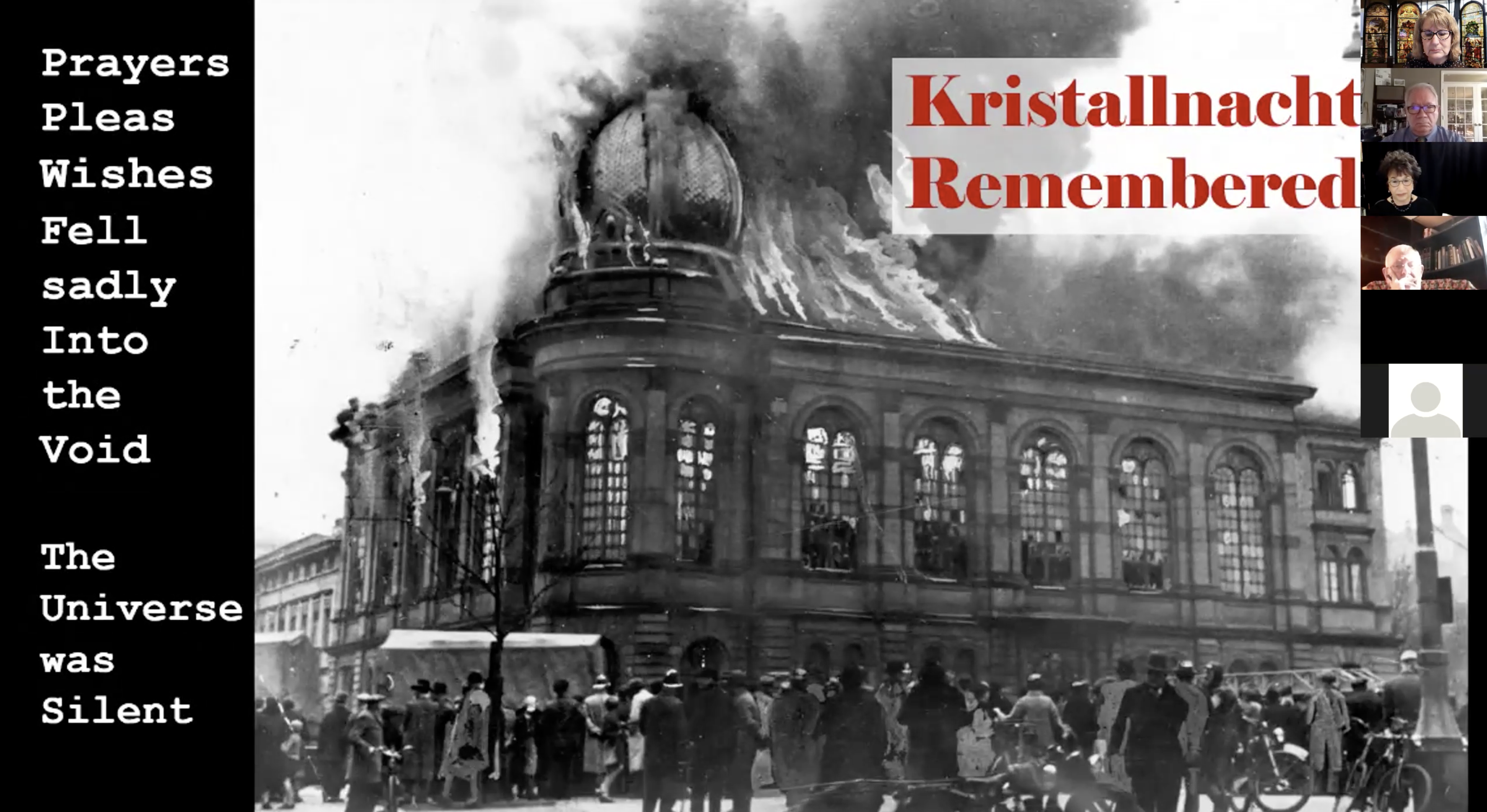 Kristallnacht / Blooddrenched Memorial〜 Jewish Federation of Tulsa's Kristallnacht remembrance highlights